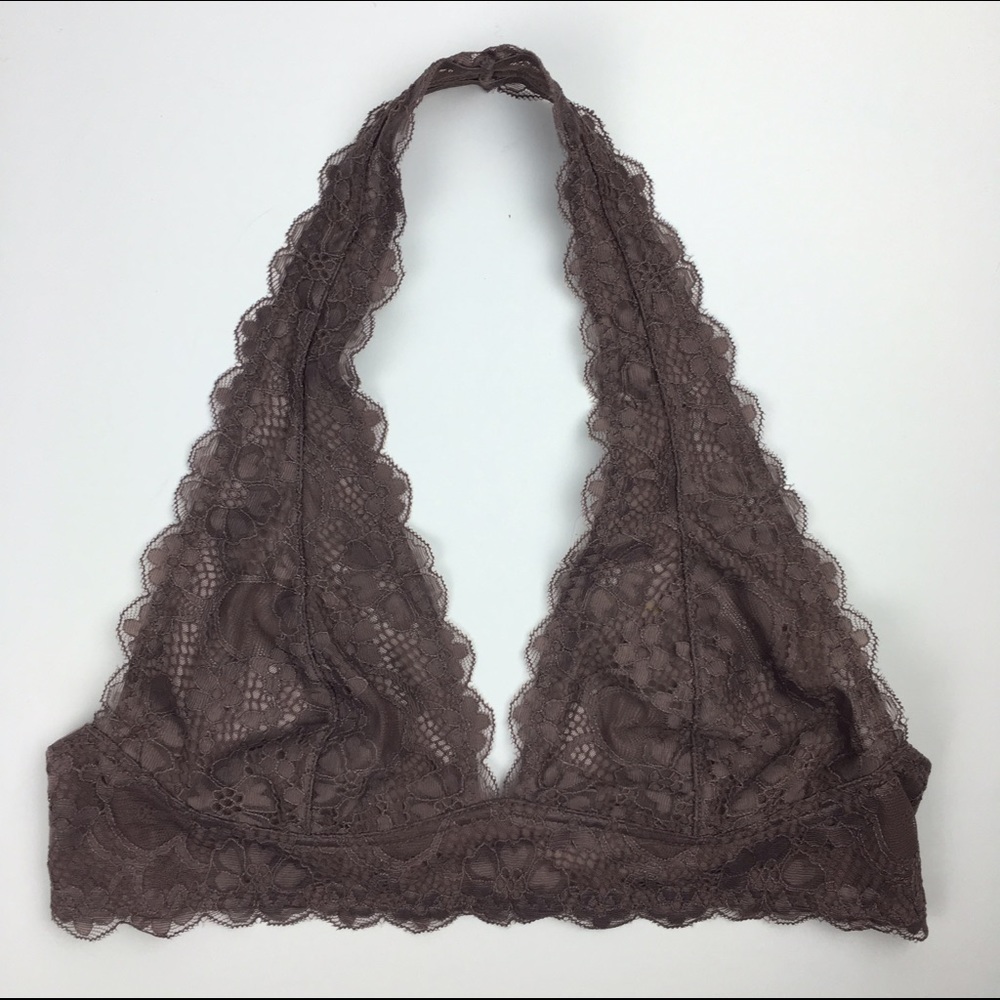 [Free People] Galloon Lace Halter Soft Bra Boho